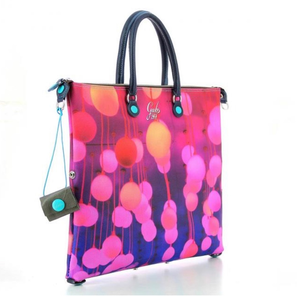 Franco Gabbrielli Gabs Lampade Viola L 247 Leather 4 Way Transformable bag - Picture 2 of 16